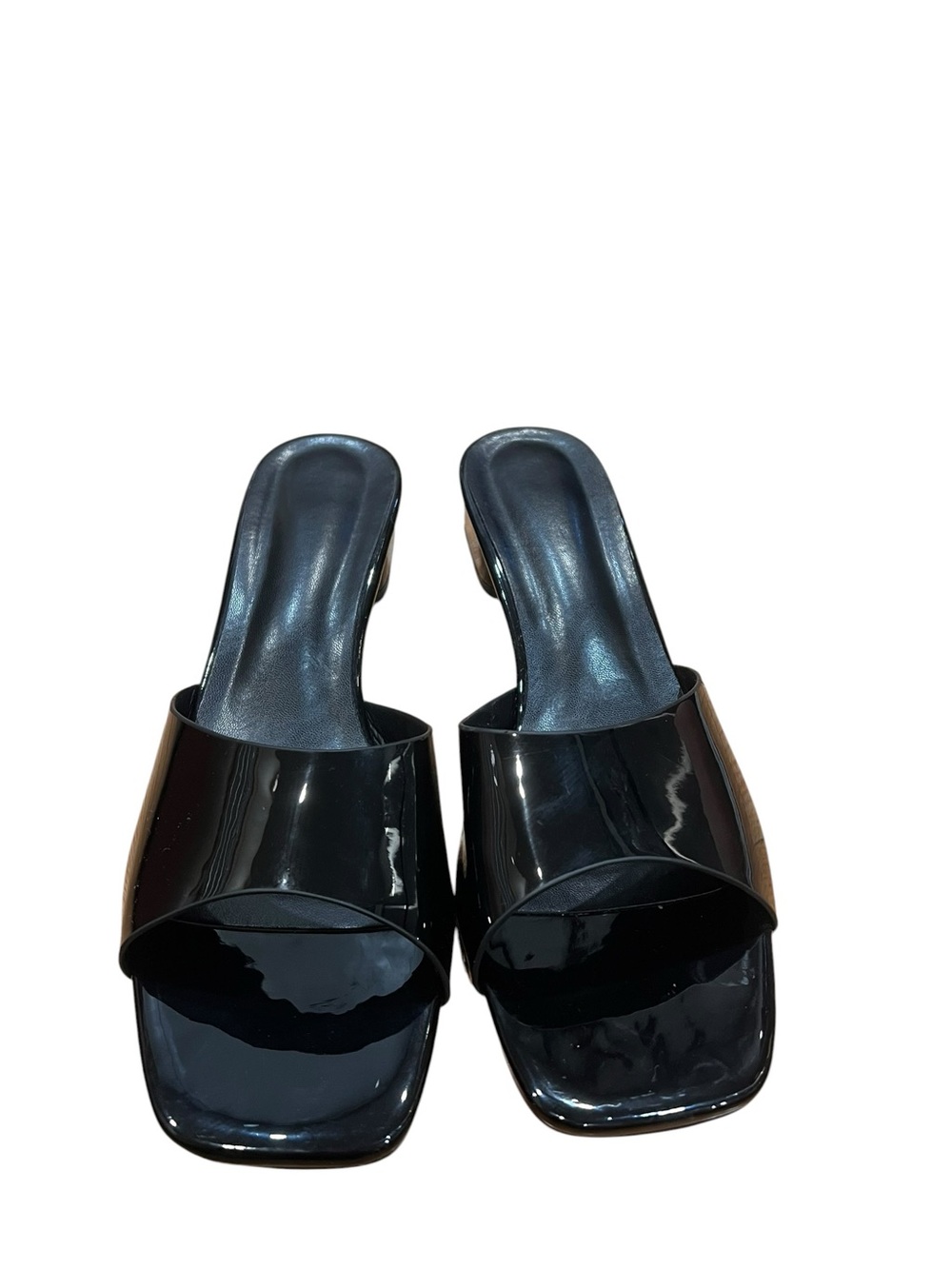 Women’s Black Patent Slide Heels